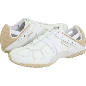 Vintage Diesel Moslette Sneakers Y2K Athletic Adjustable Strap Leather White 8.5